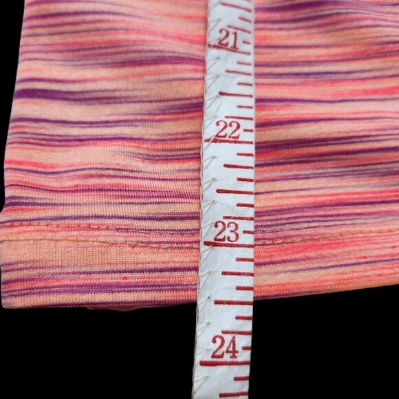 Maurices In Motion Hooded Workout Shirt Long Sleeves Space Dye Coral Purple Sz M - Picture 13 of 13